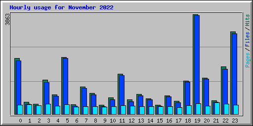 Hourly usage for November 2022