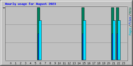 Hourly usage for August 2023