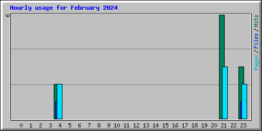 Hourly usage for February 2024