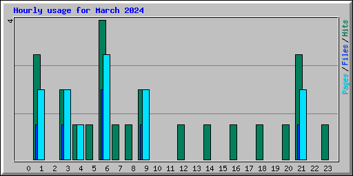 Hourly usage for March 2024