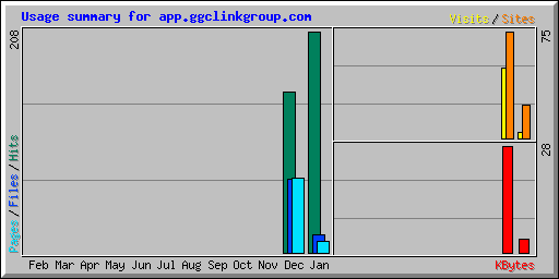Usage summary for app.ggclinkgroup.com