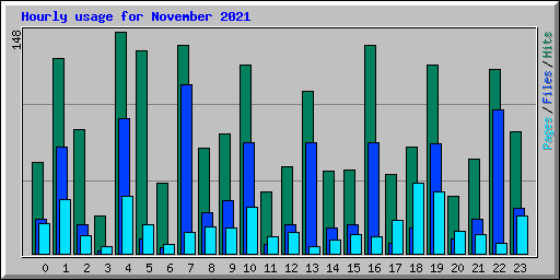 Hourly usage for November 2021
