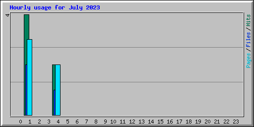 Hourly usage for July 2023
