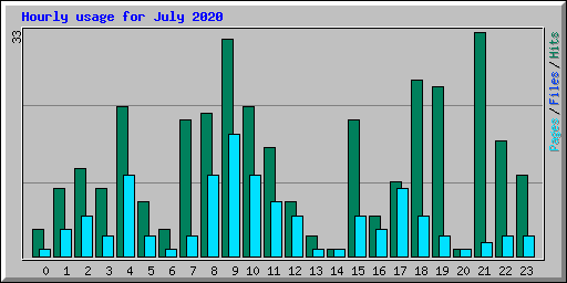 Hourly usage for July 2020