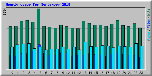 Hourly usage for September 2019