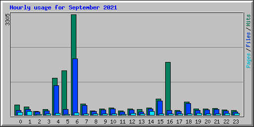 Hourly usage for September 2021