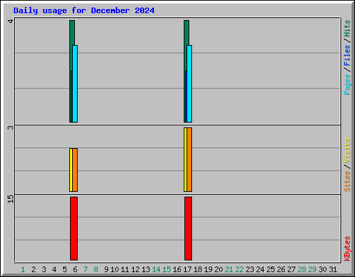 Daily usage for December 2024