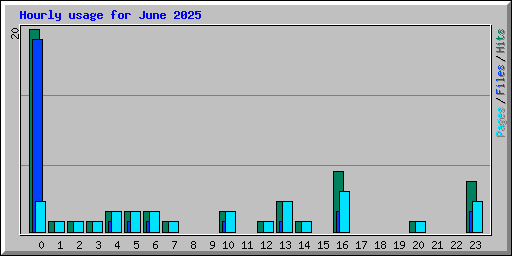 Hourly usage for June 2025