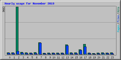 Hourly usage for November 2019