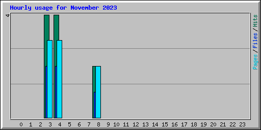 Hourly usage for November 2023