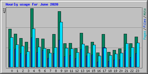 Hourly usage for June 2020