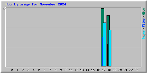 Hourly usage for November 2024