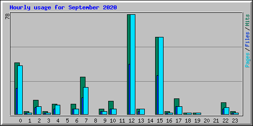 Hourly usage for September 2020