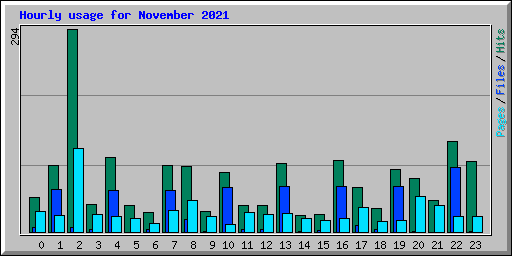 Hourly usage for November 2021