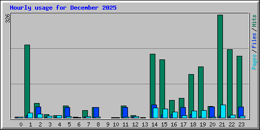 Hourly usage for December 2025