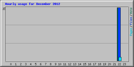 Hourly usage for December 2012
