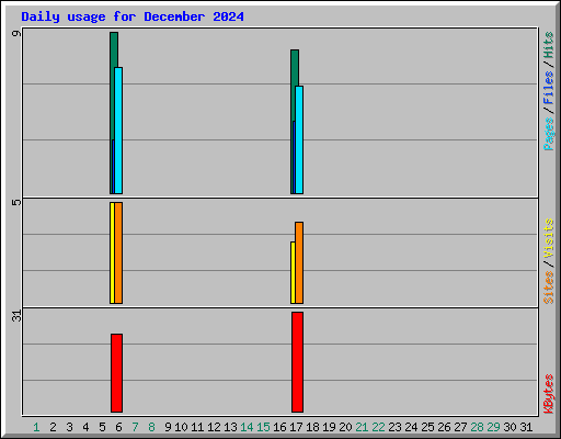 Daily usage for December 2024