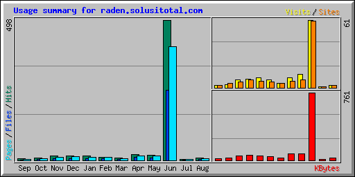 Usage summary for raden.solusitotal.com