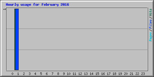 Hourly usage for February 2016