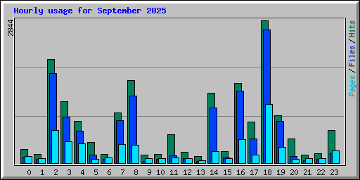 Hourly usage for September 2025
