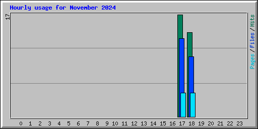 Hourly usage for November 2024