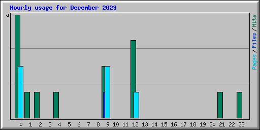 Hourly usage for December 2023