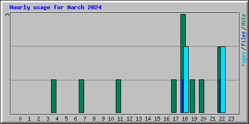 Hourly usage for March 2024