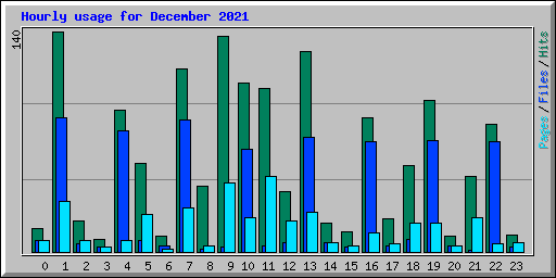 Hourly usage for December 2021